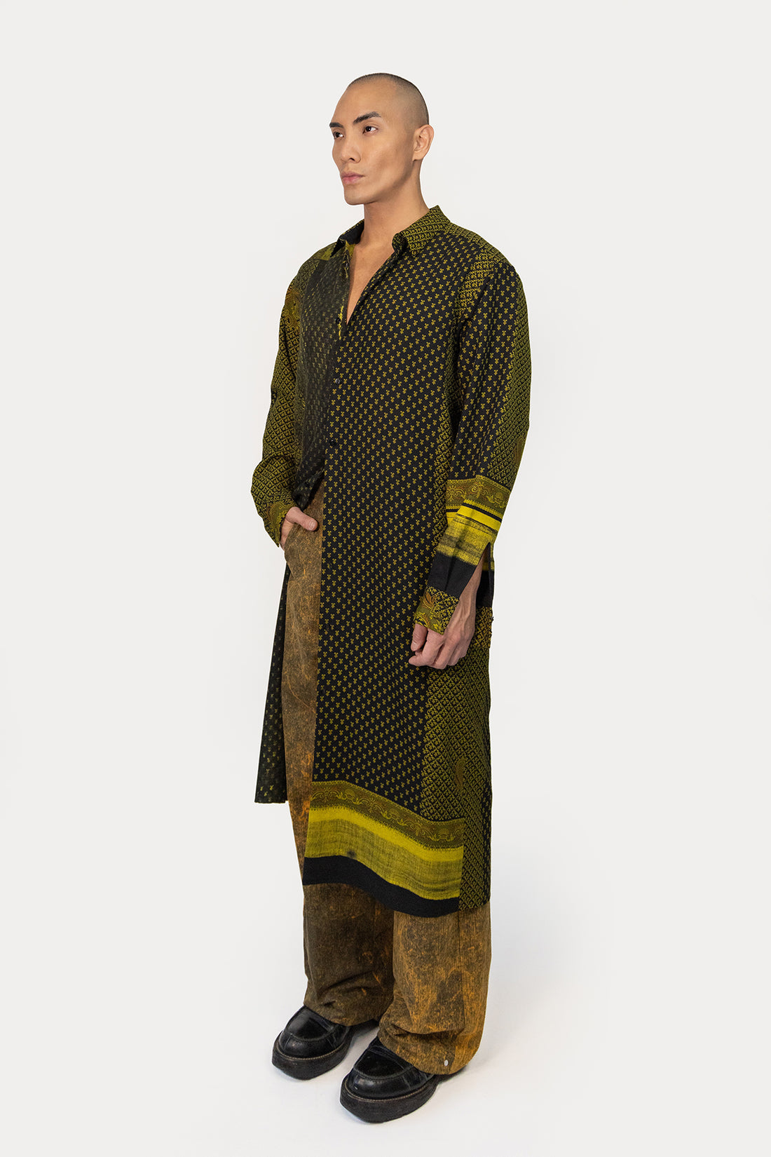 Relaxed Tunic in Reclaimed Wool Shawl