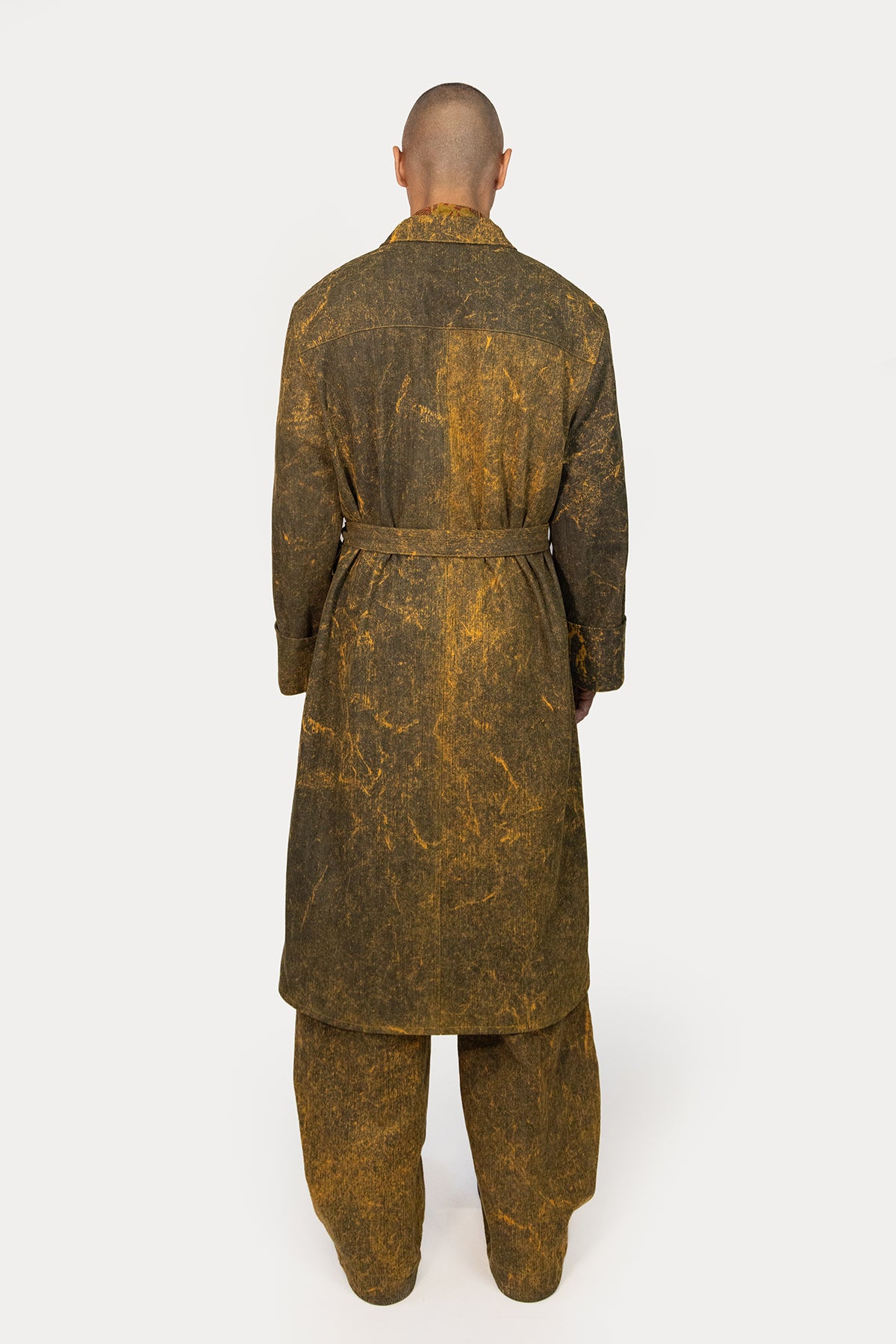 Bathrobe in Marbled Denim