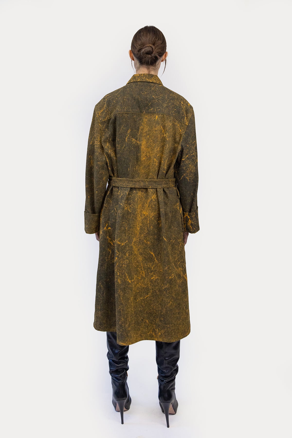 Bathrobe in Marbled Denim