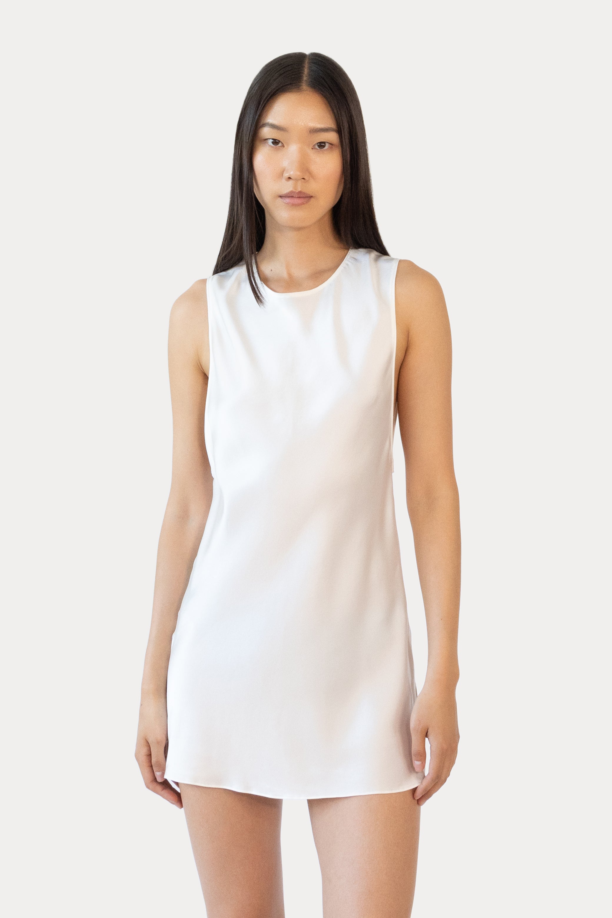 silk tank dress James Perse Twill 100% Rayon Hand Made in USA F18-S - Midi Silk Tank