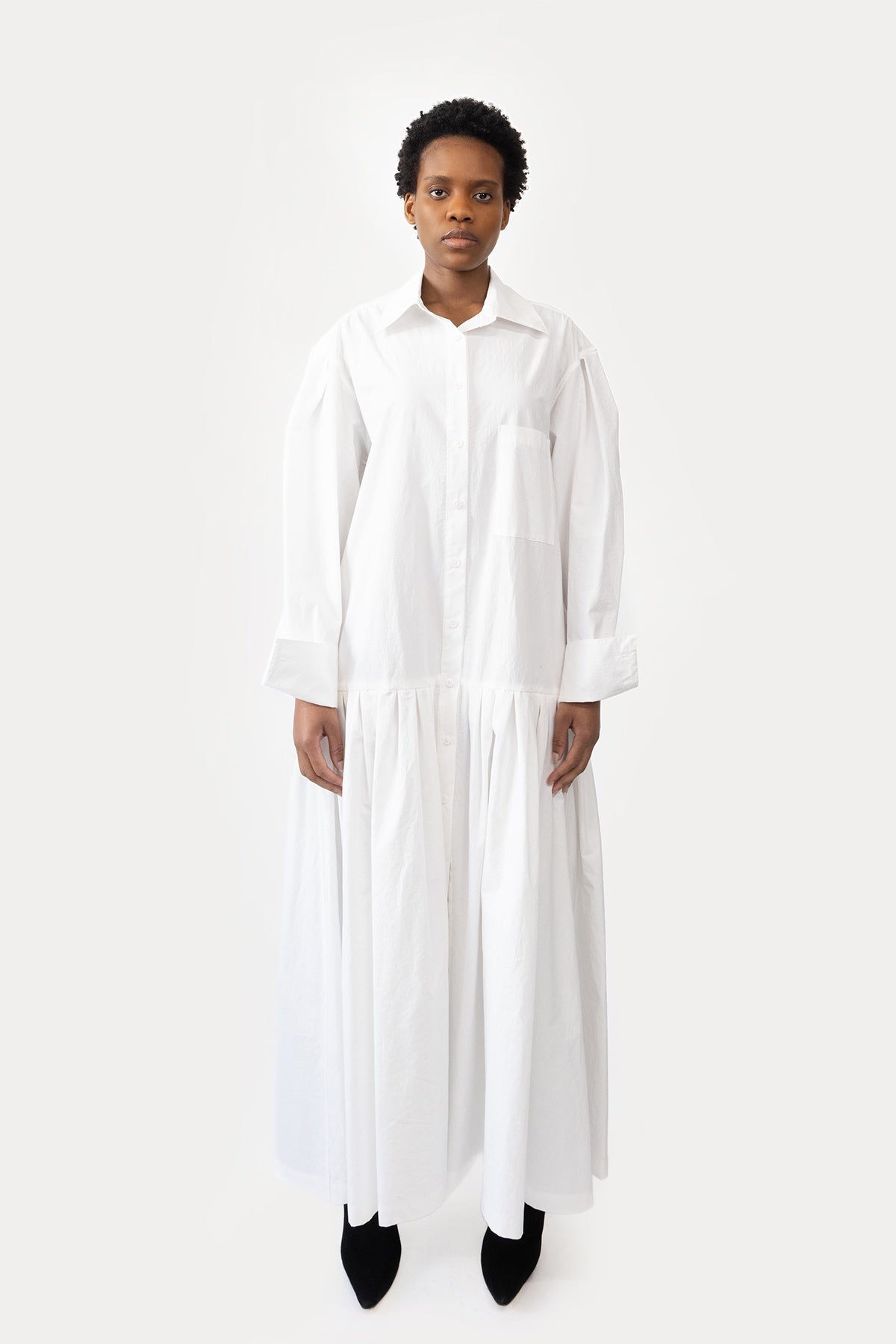 Oversize Shirt Dress in Poplin