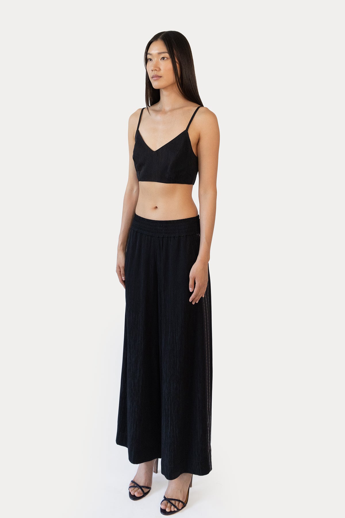 Drawstring Pant in Liquid Jacquard