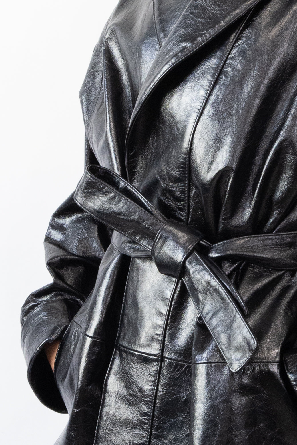 Robe Coat in Glazed Cow