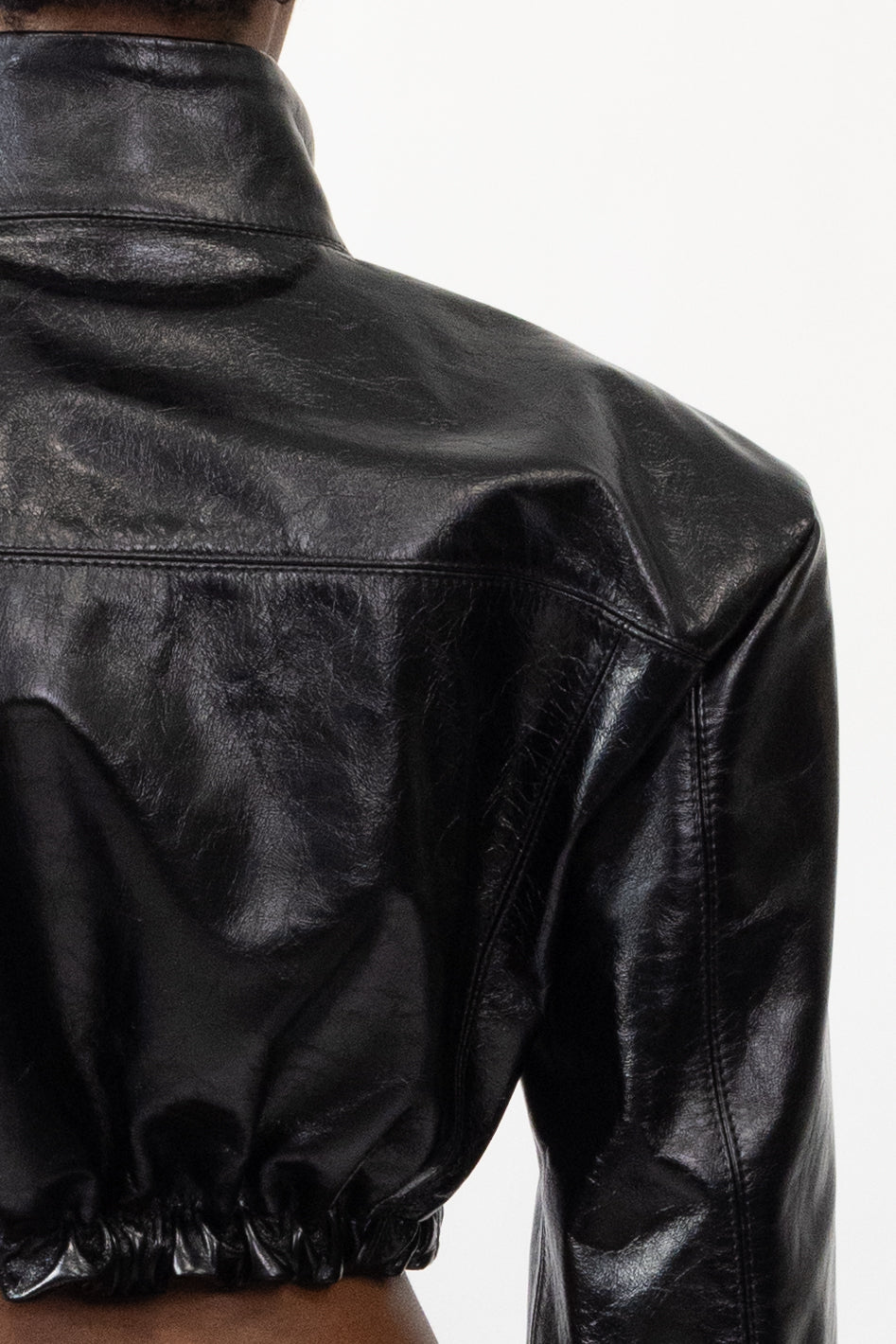 Cropped Jacket in Glazed Cow