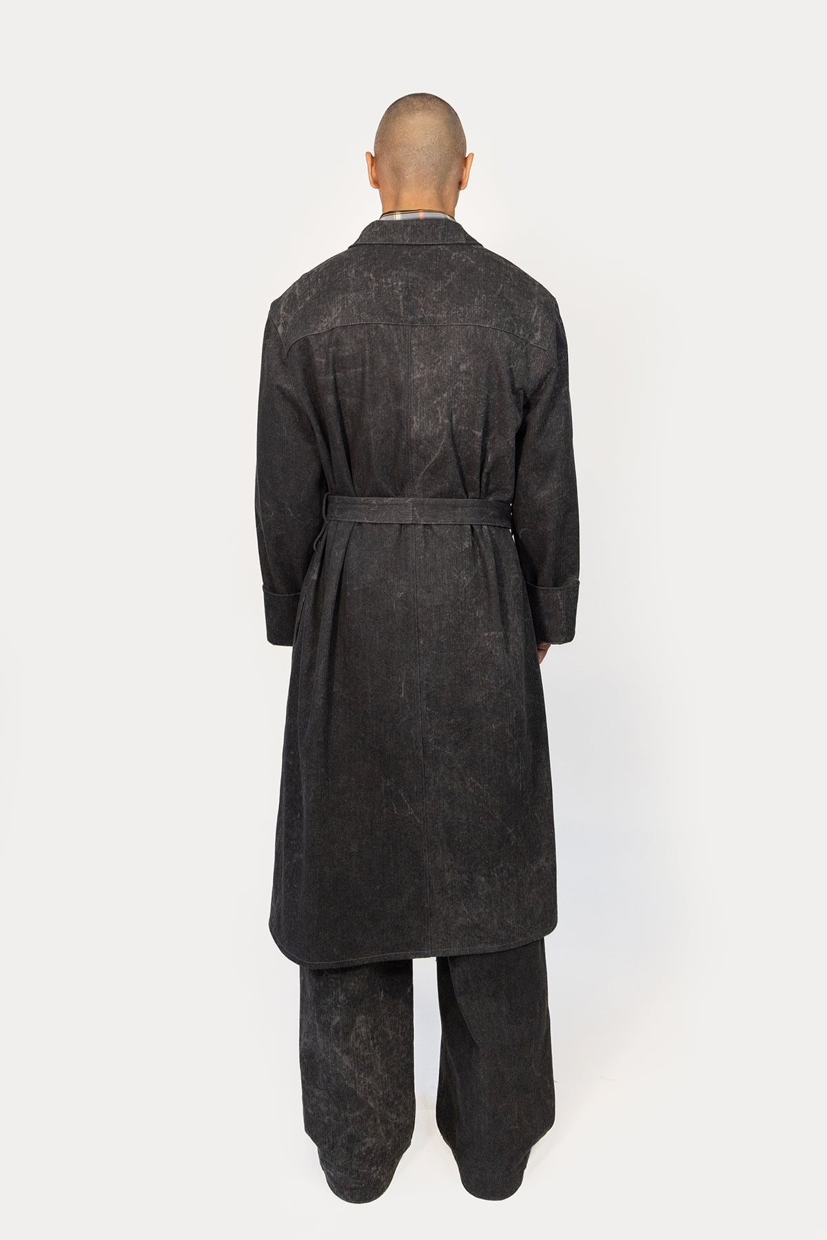 Bathrobe in Marbled Denim