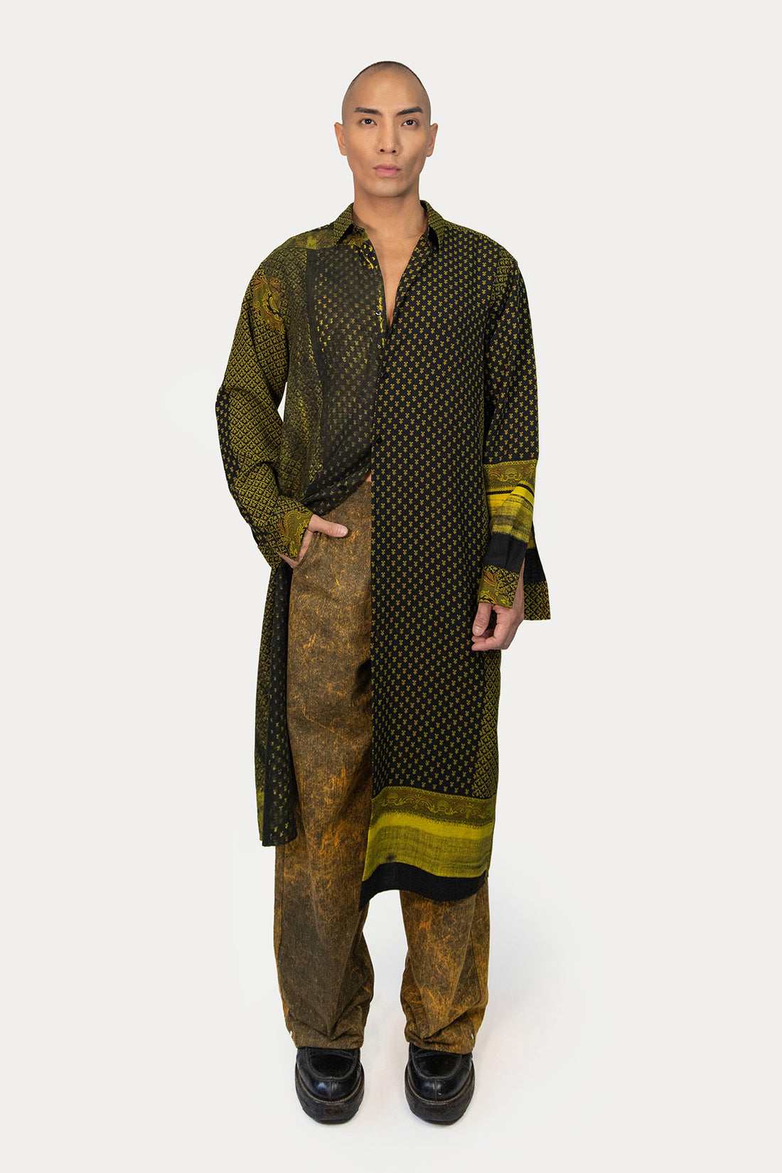 Relaxed Tunic in Reclaimed Wool Shawl