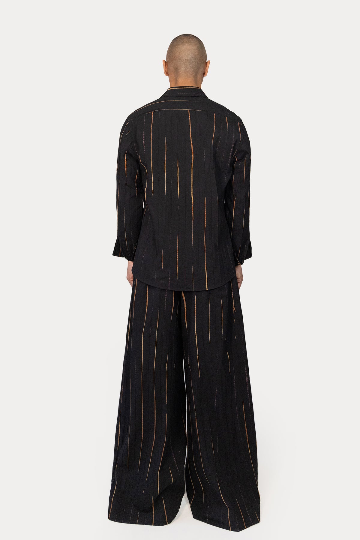 Long Line Shirt in Shibori Wool