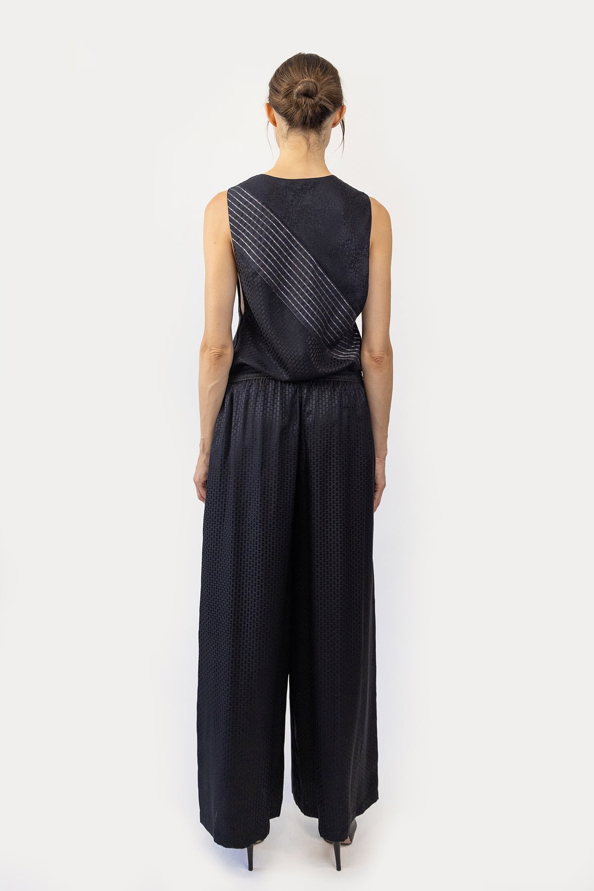 Drawstring Pant in Silk Jacquard
