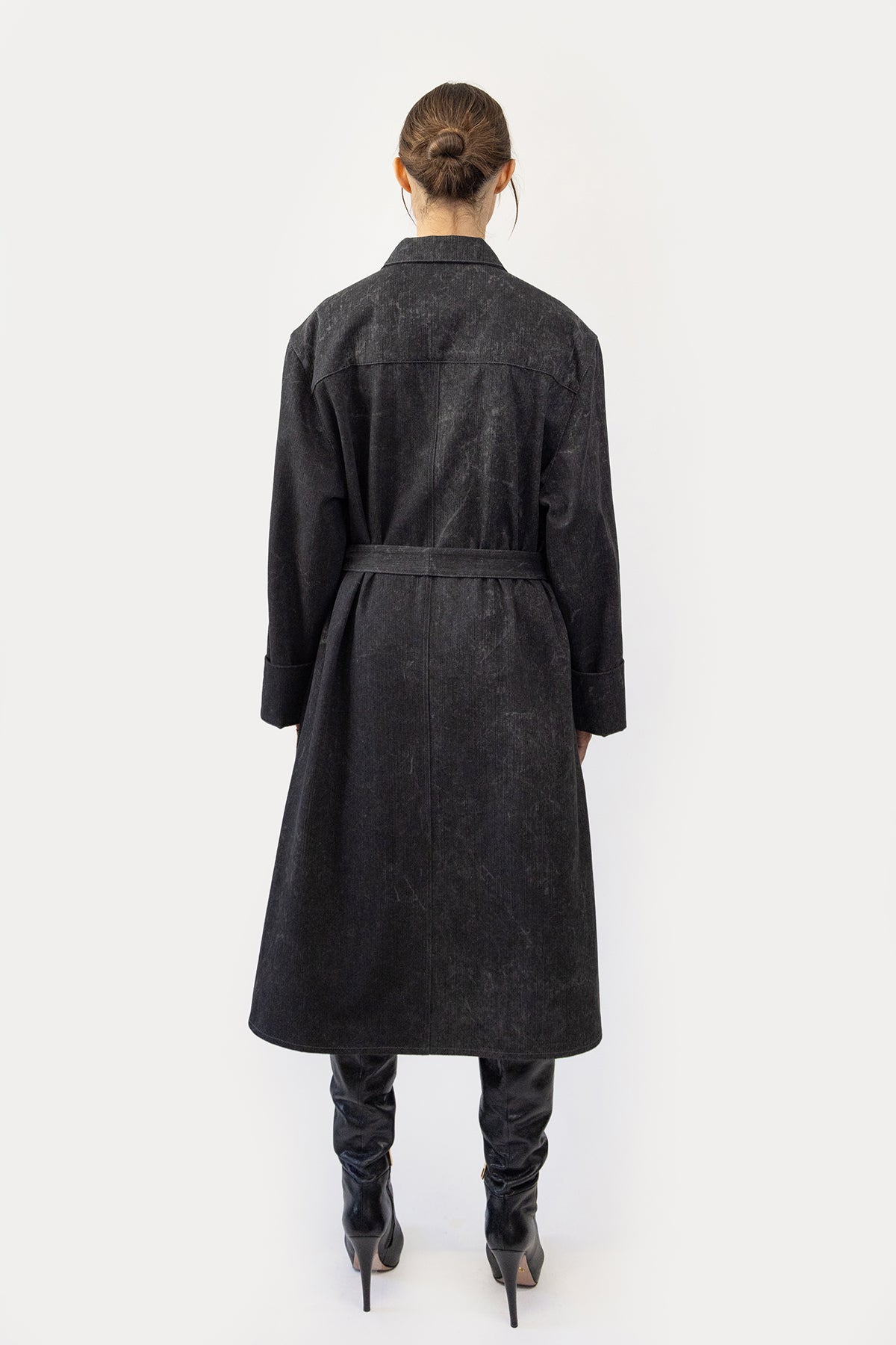 Bathrobe in Marbled Denim