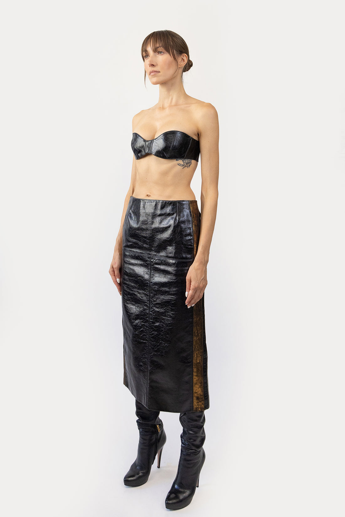 Combo Pencil Skirt in Glazed Cow