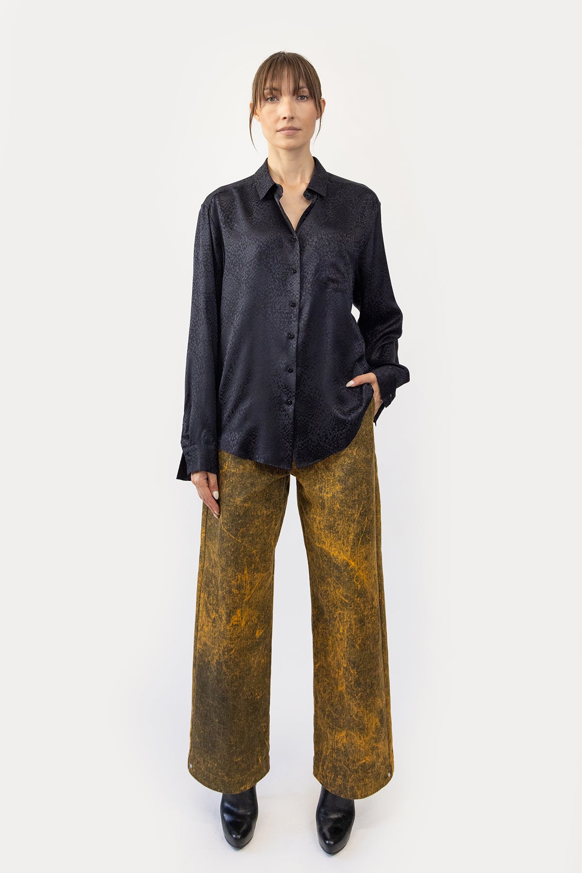 Relaxed Shirt in Silk Jacquard