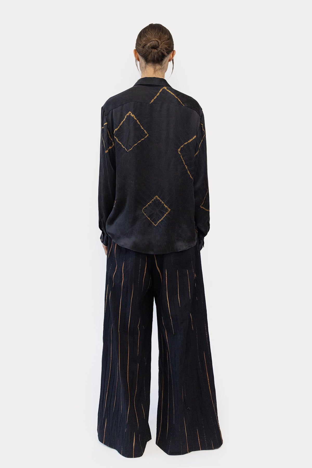 Relaxed Shirt in Shibori Silk Charmeuse