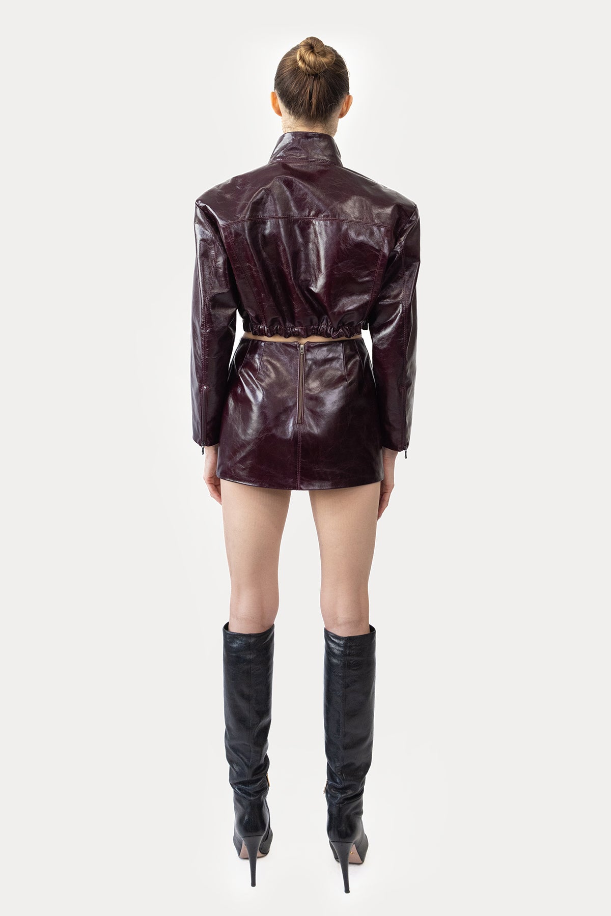 Cropped Jacket in Glazed Cow