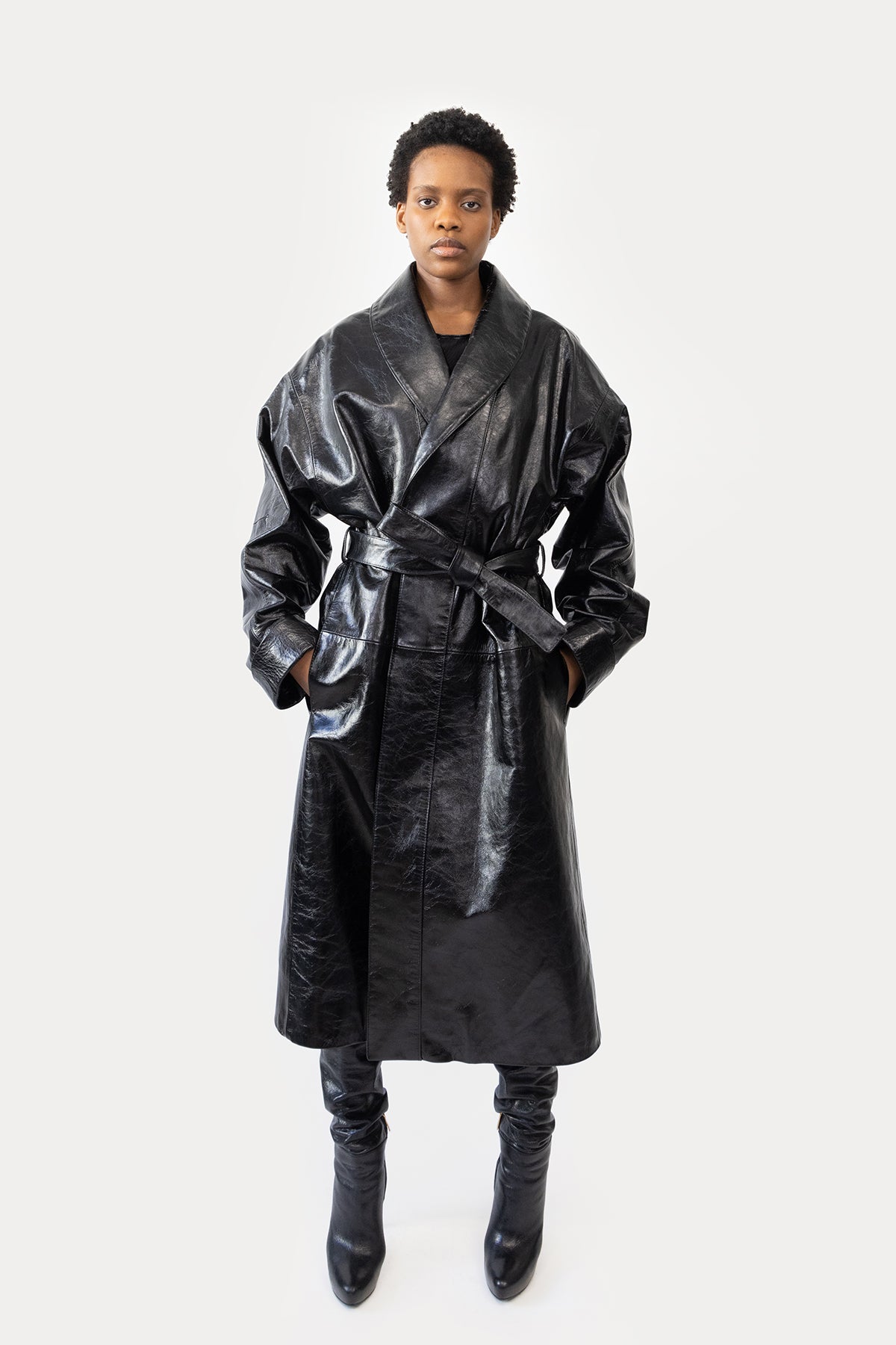 Robe Coat in Glazed Cow
