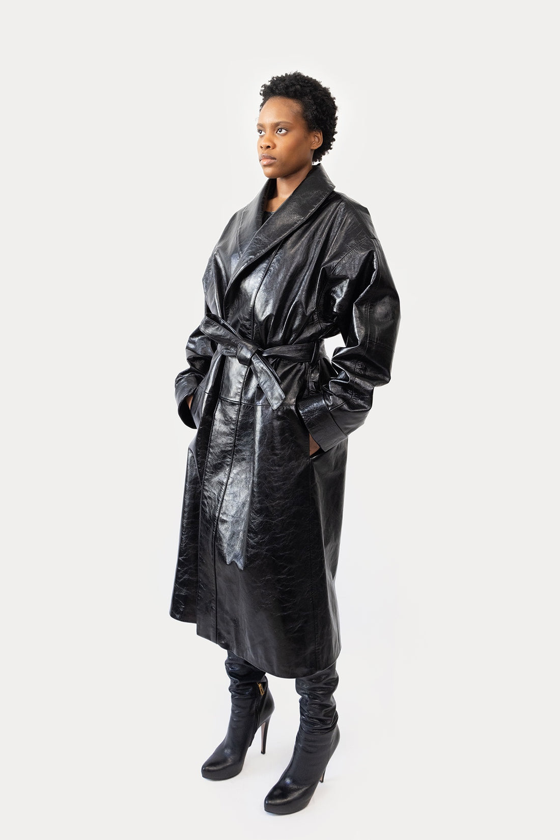 Robe Coat in Glazed Cow