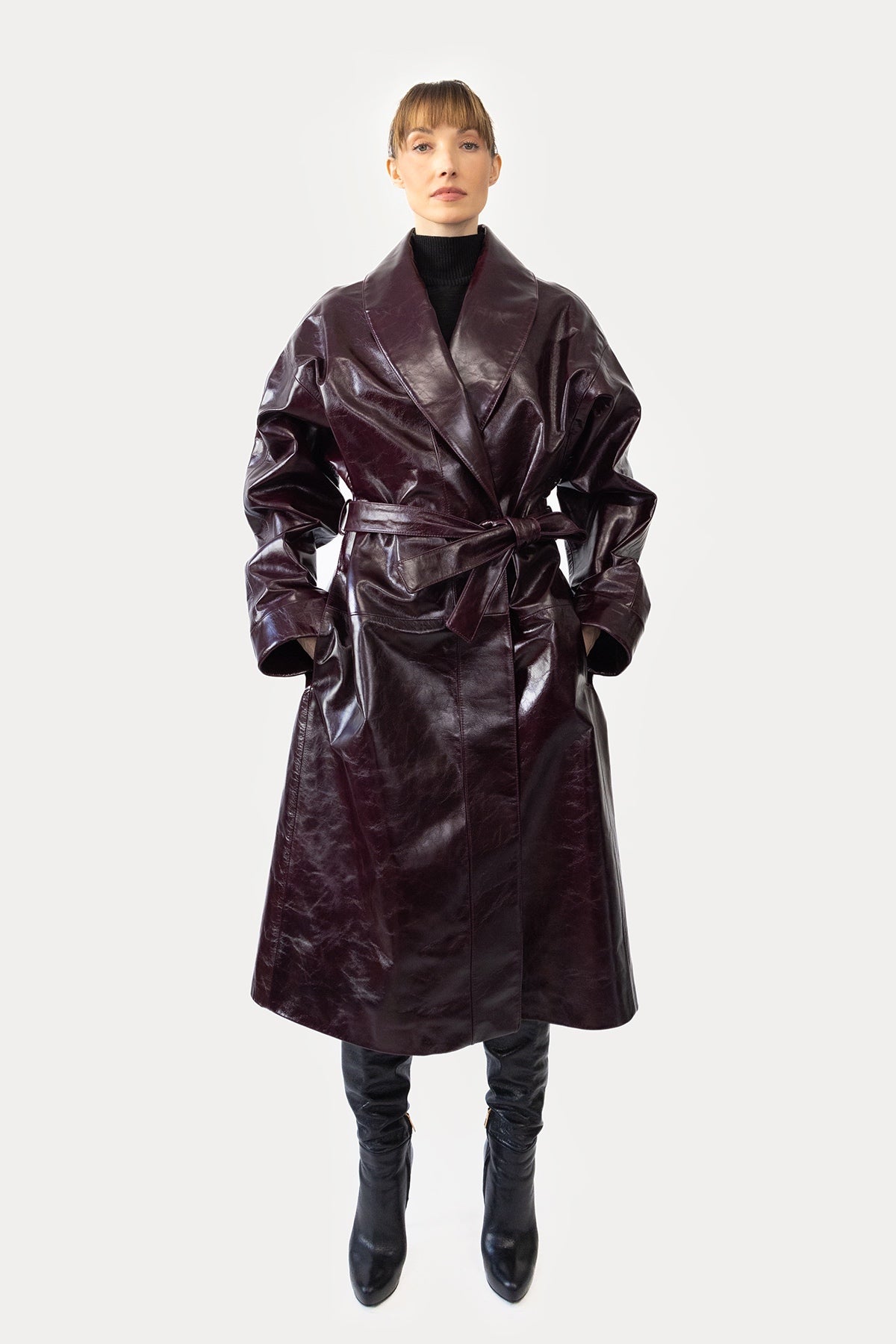 Robe Coat in Glazed Cow