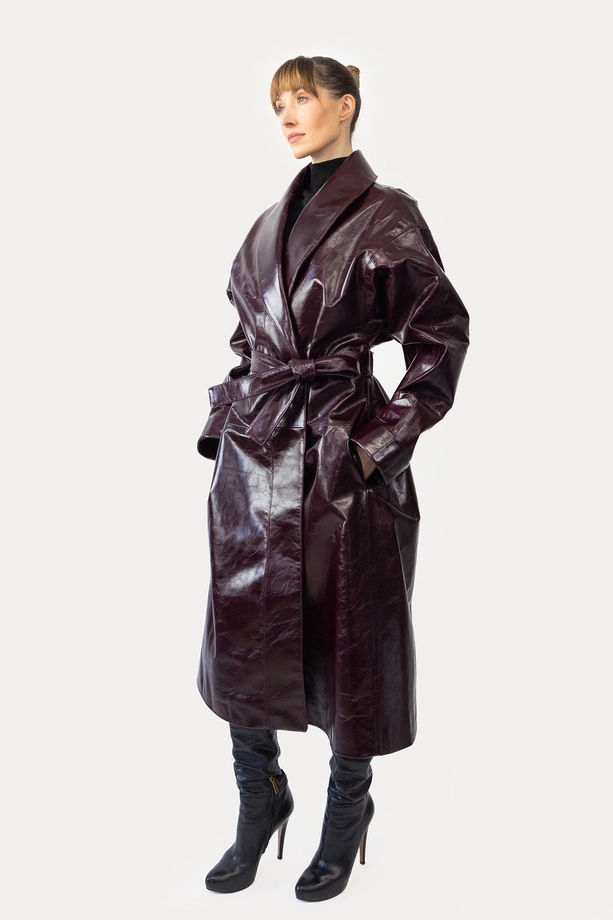 Robe Coat in Glazed Cow
