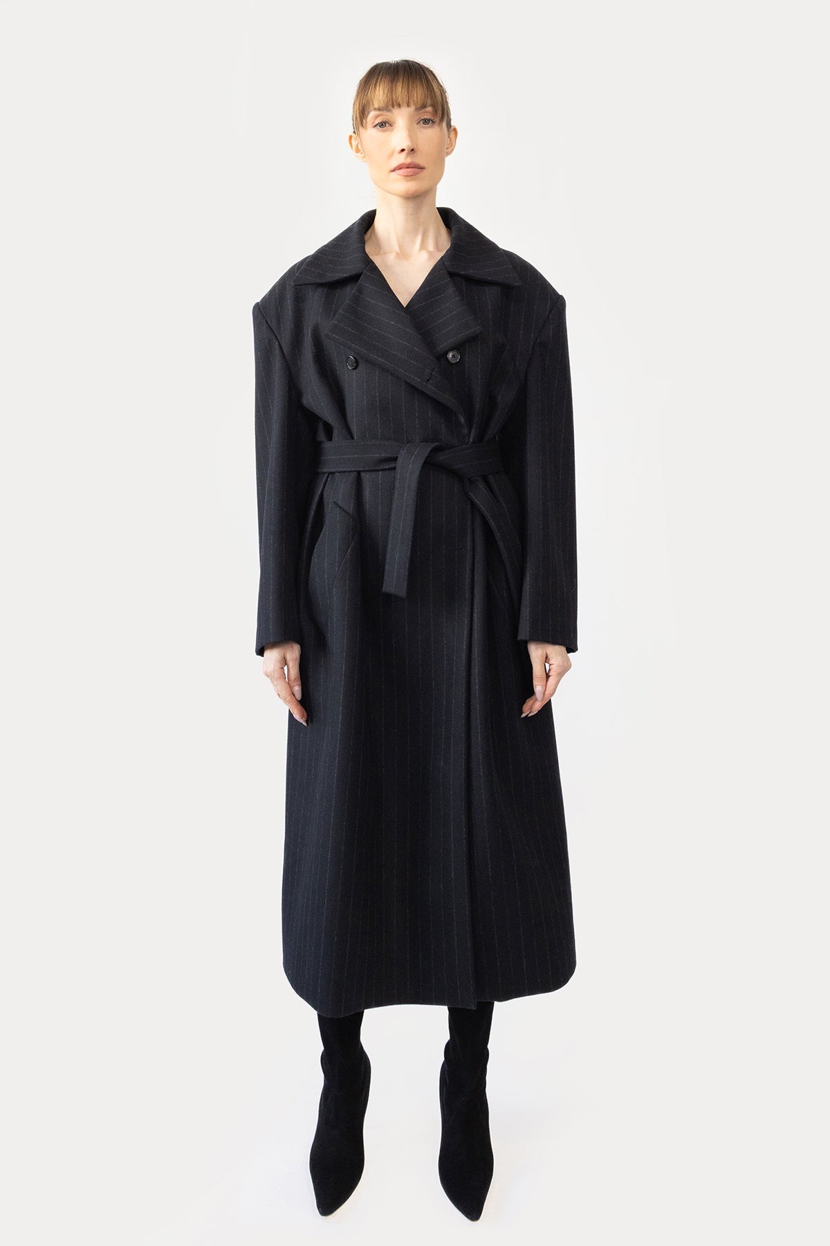 Double Breasted Coat in Wool Cashmere