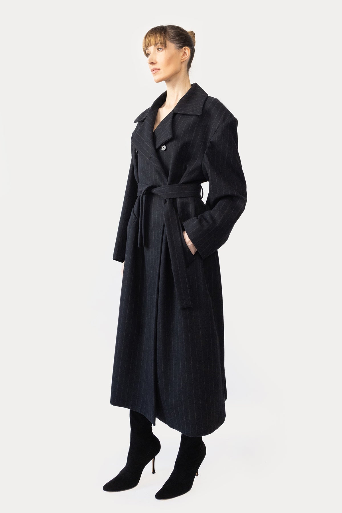 Double Breasted Coat in Wool Cashmere