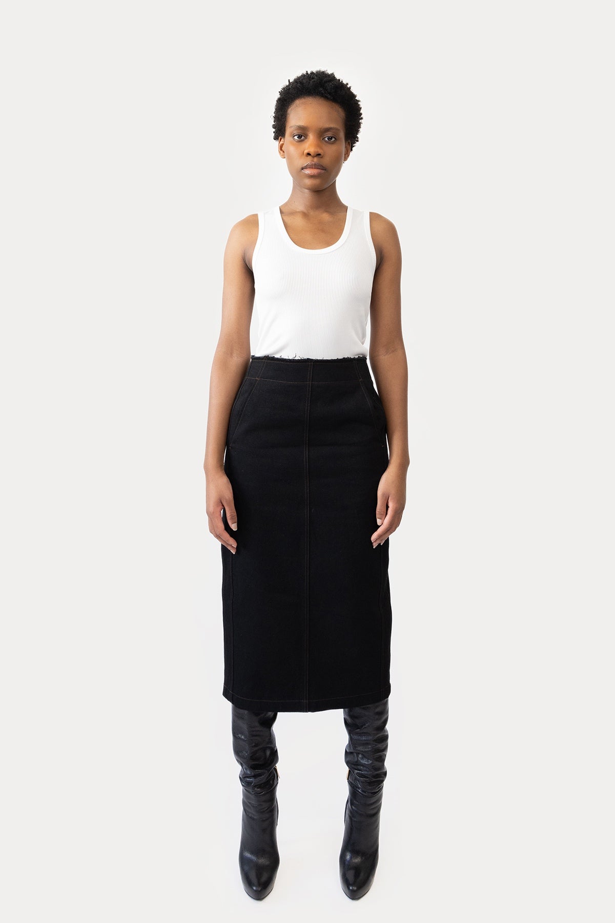 Pencil Skirt in Denim