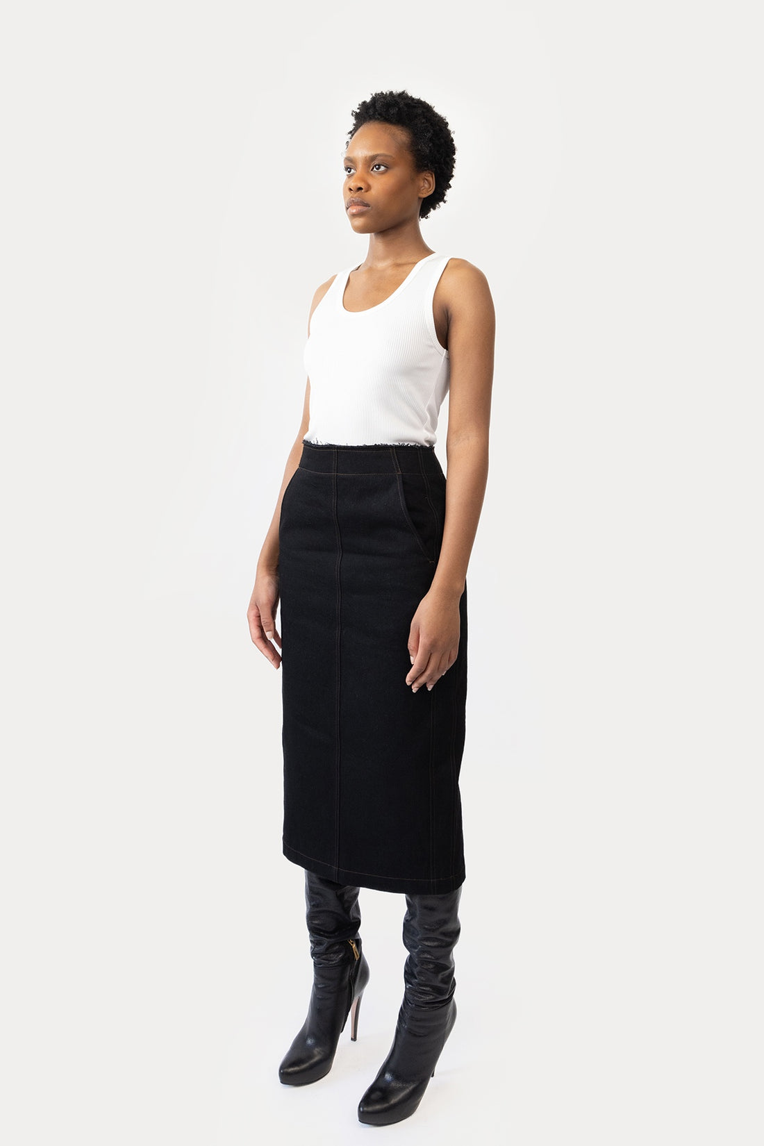 Pencil Skirt in Denim