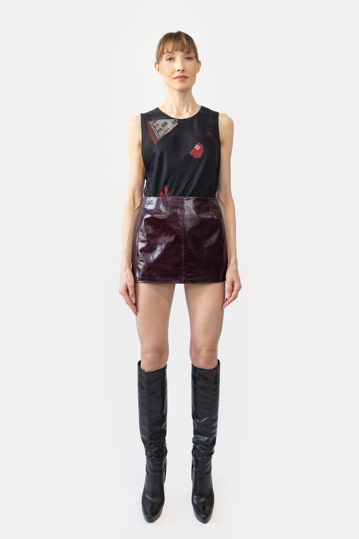 Mini Skirt in Glazed Cow