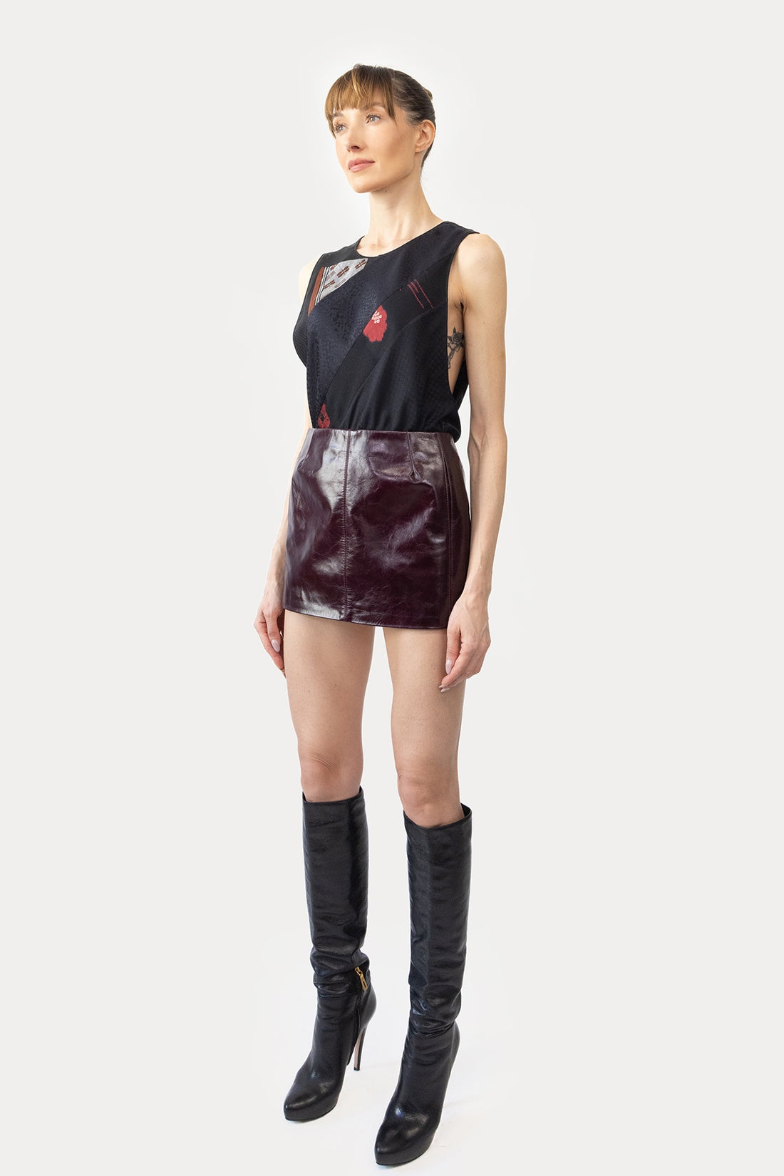 Mini Skirt in Glazed Cow