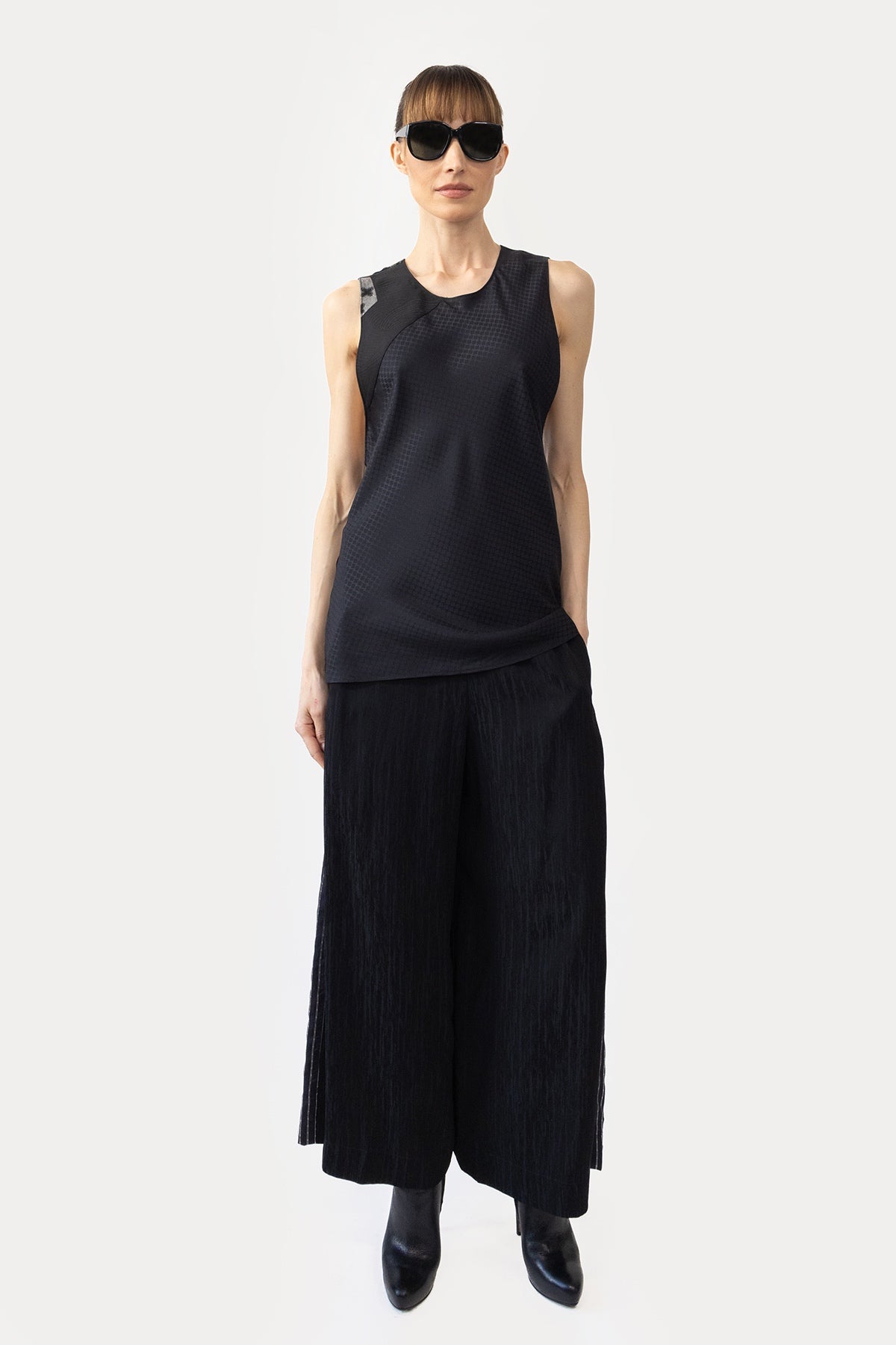 Super Mini Tank Dress in Bias Silk Combo