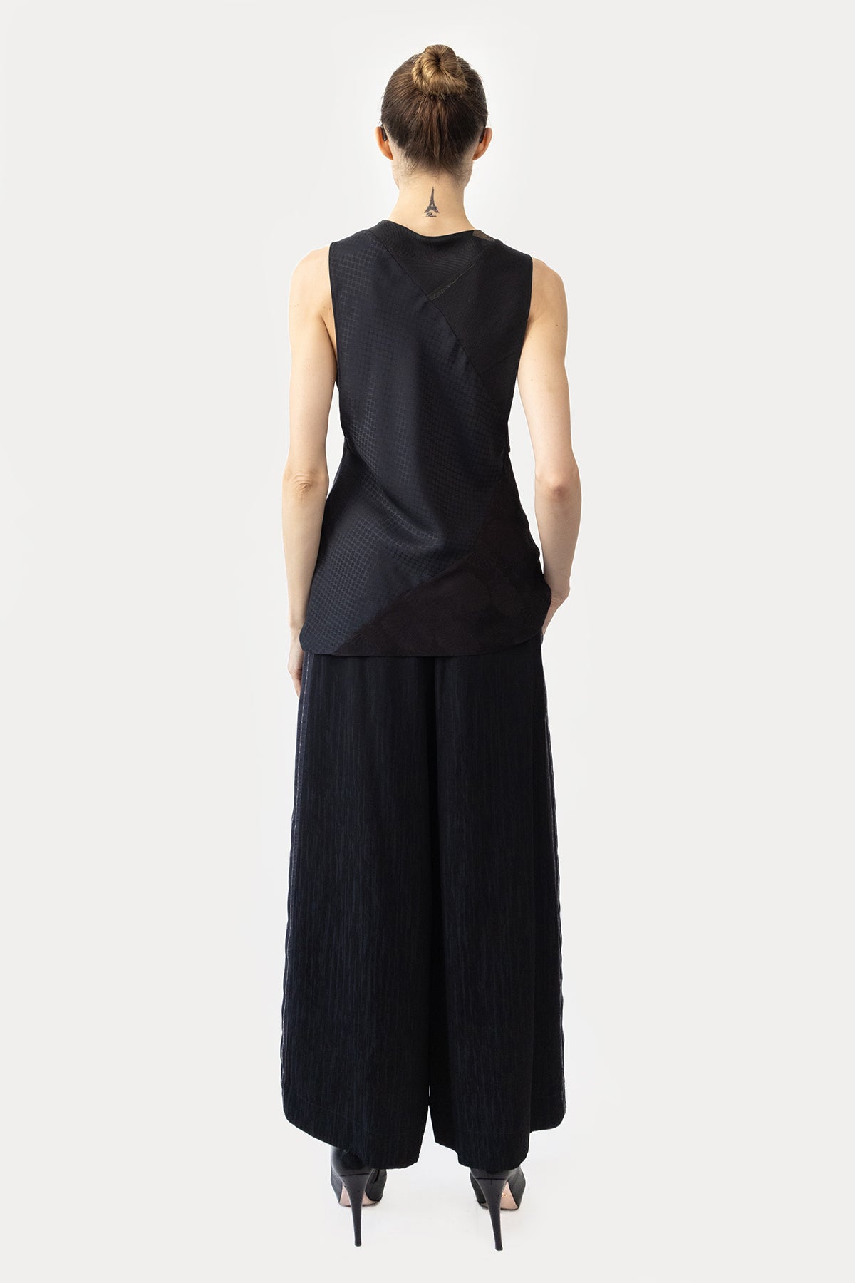 Super Mini Tank Dress in Bias Silk Combo