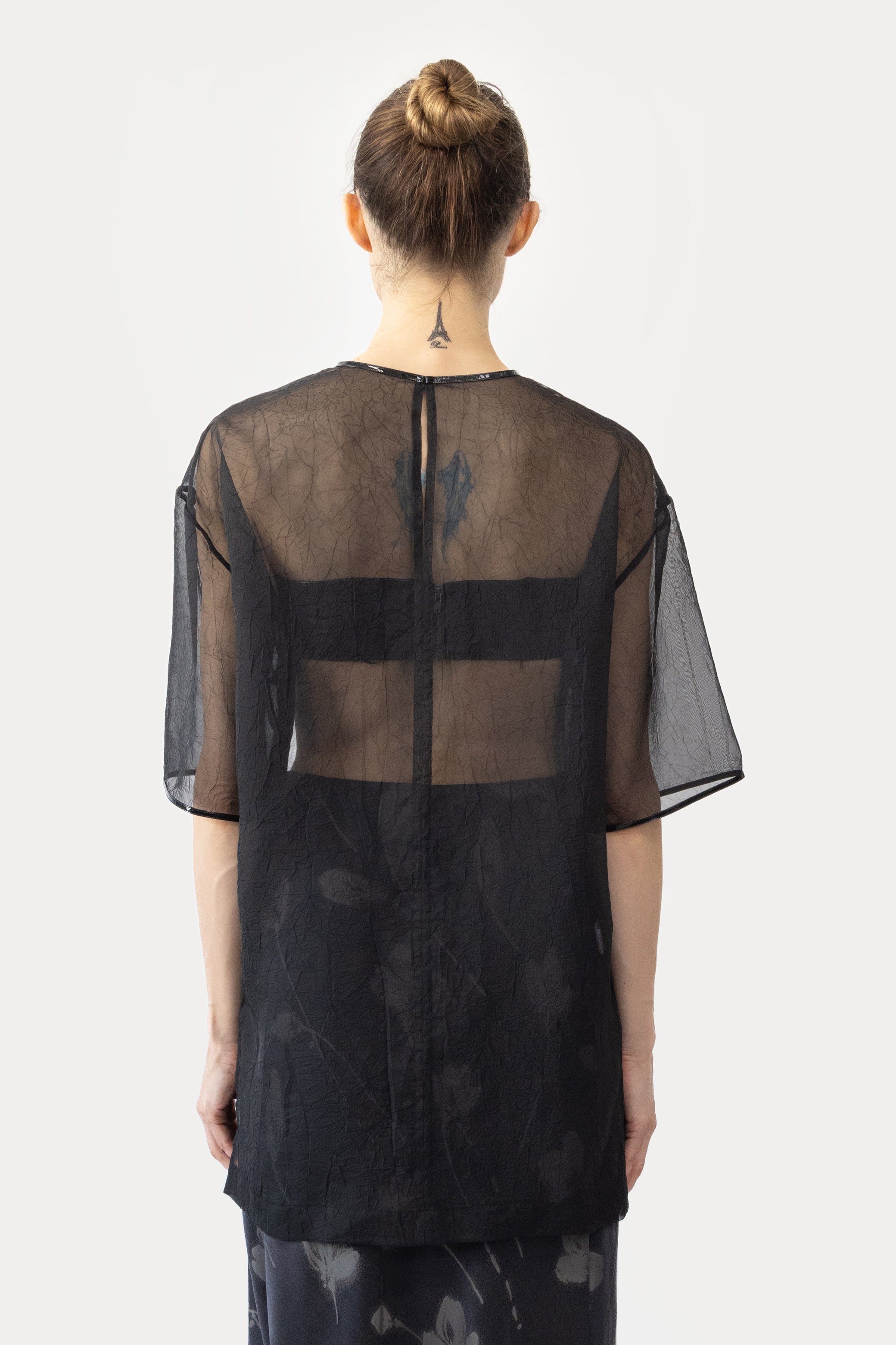 Oversize Tee in Crinkle Organza