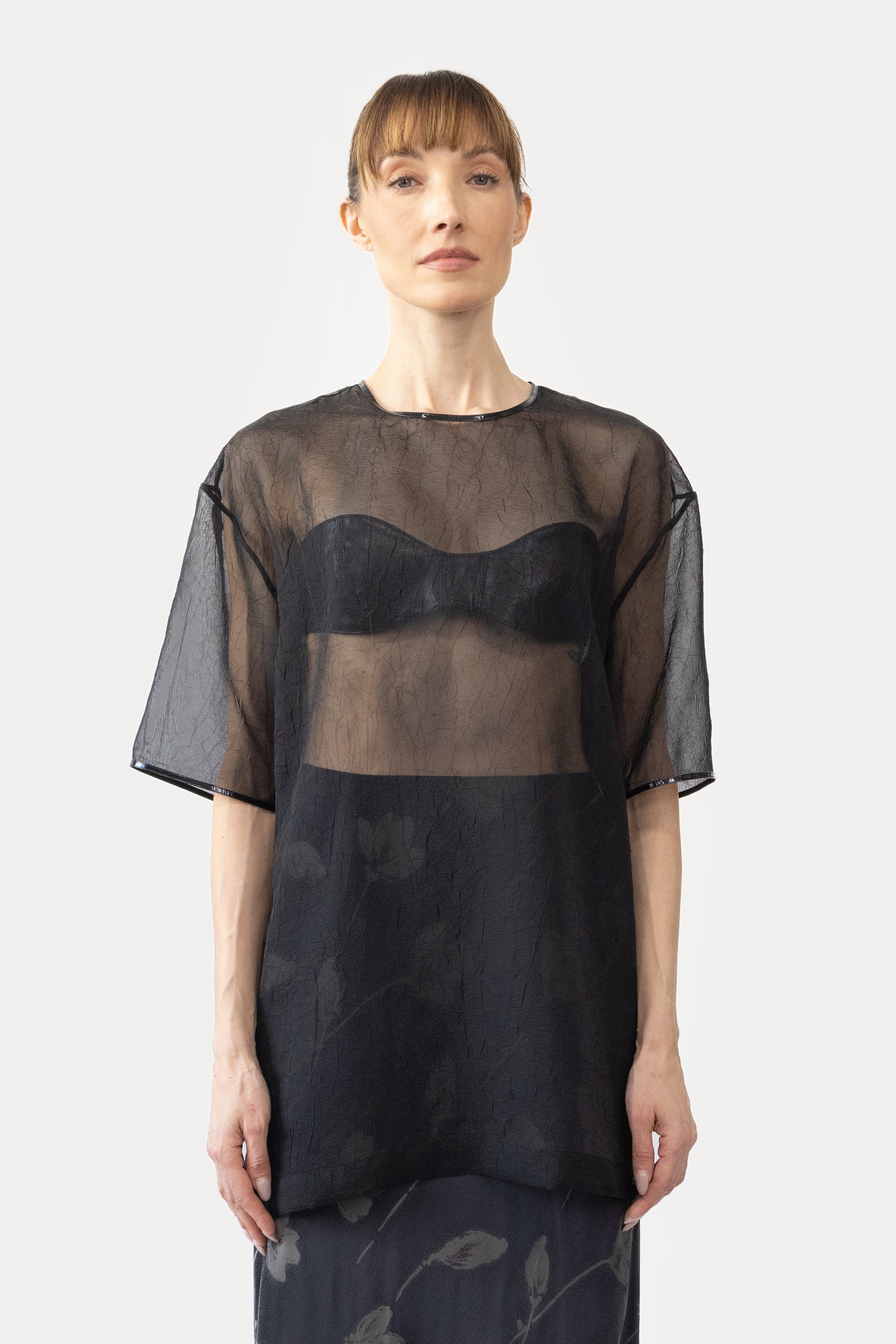 Oversize Tee in Crinkle Organza