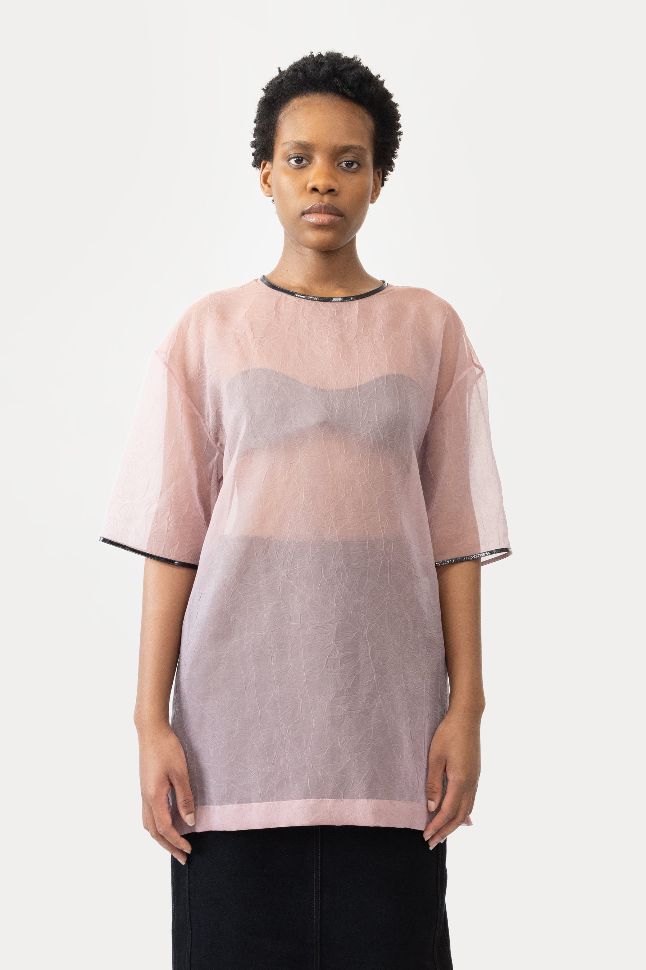 Oversize Tee in Crinkle Organza