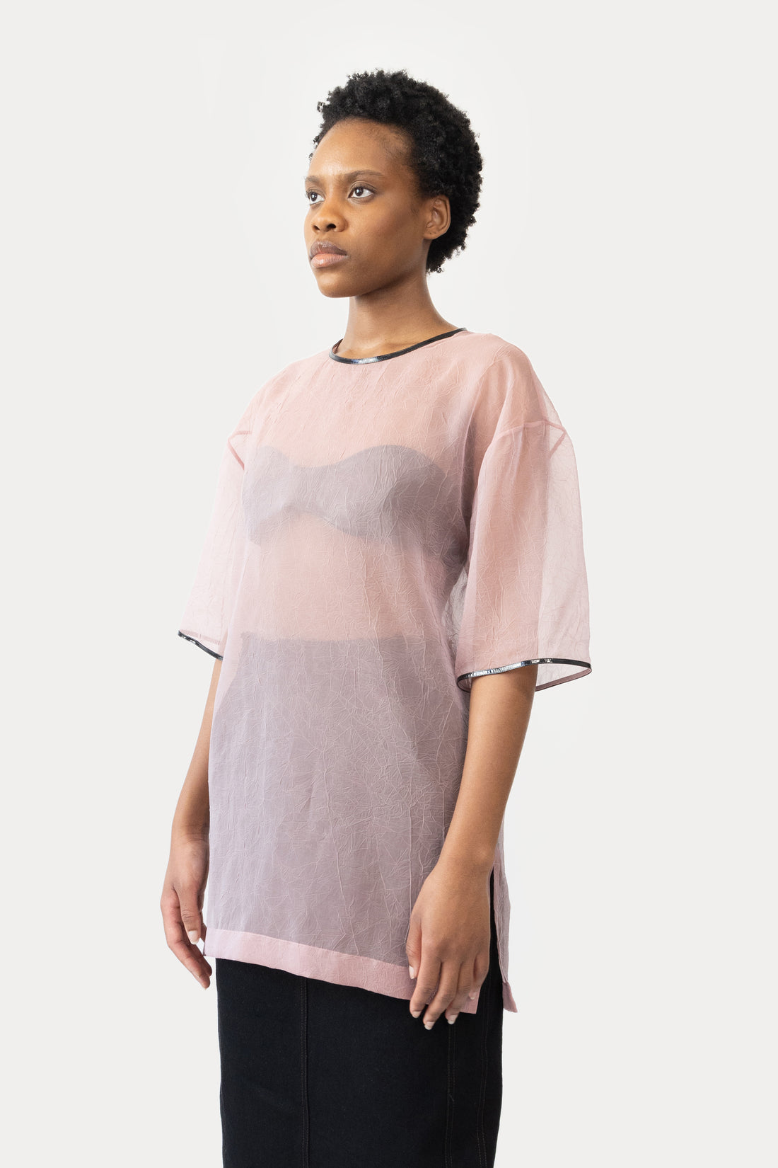 Oversize Tee in Crinkle Organza