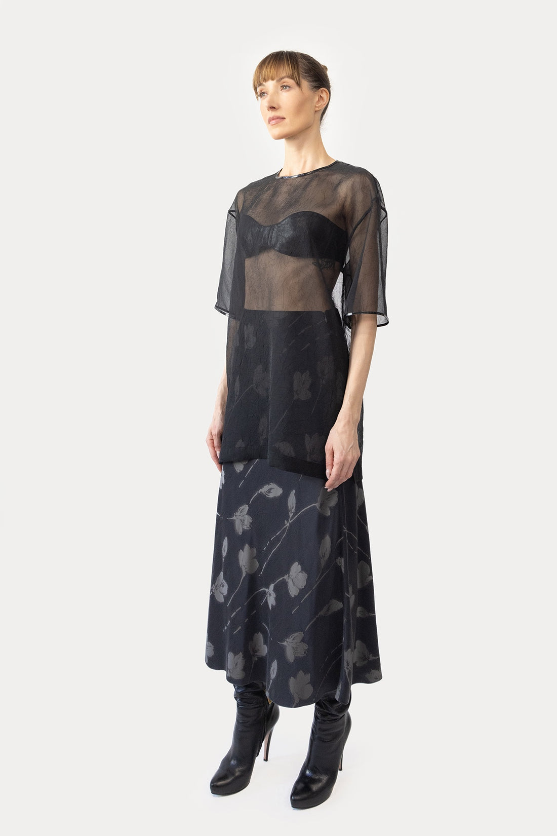 Oversize Tee in Crinkle Organza