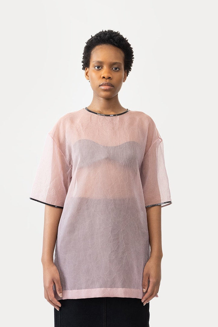 Oversize Tee in Crinkle Organza