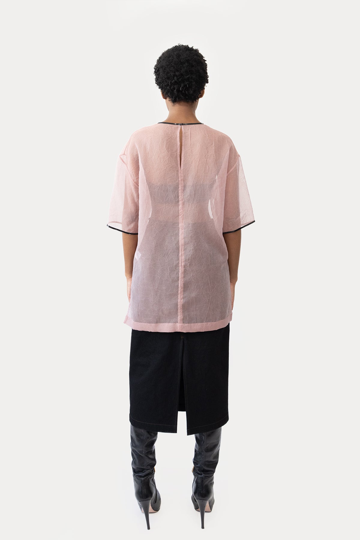 Oversize Tee in Crinkle Organza