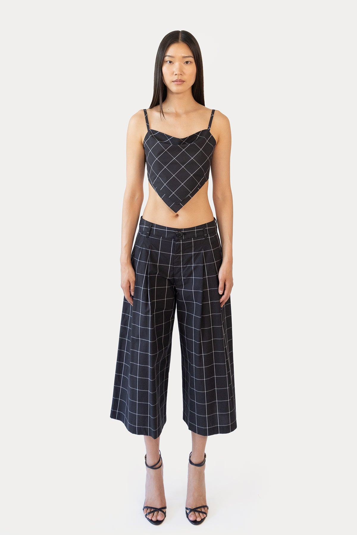 Pleated Boy Short in Plaid