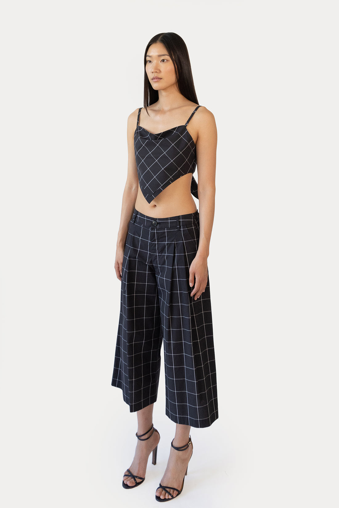 Pleated Boy Short in Plaid
