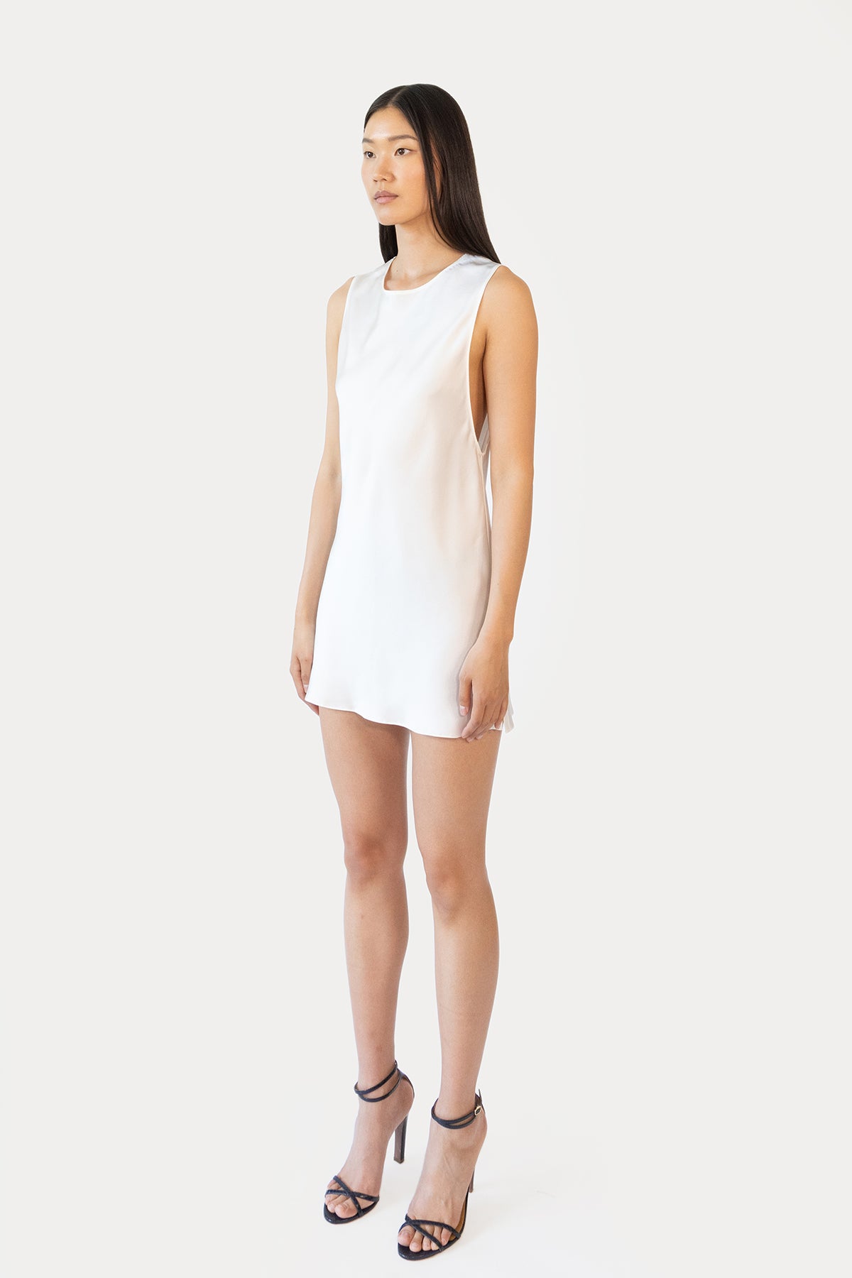 Mini Tank Dress in Silk Charmeuse
