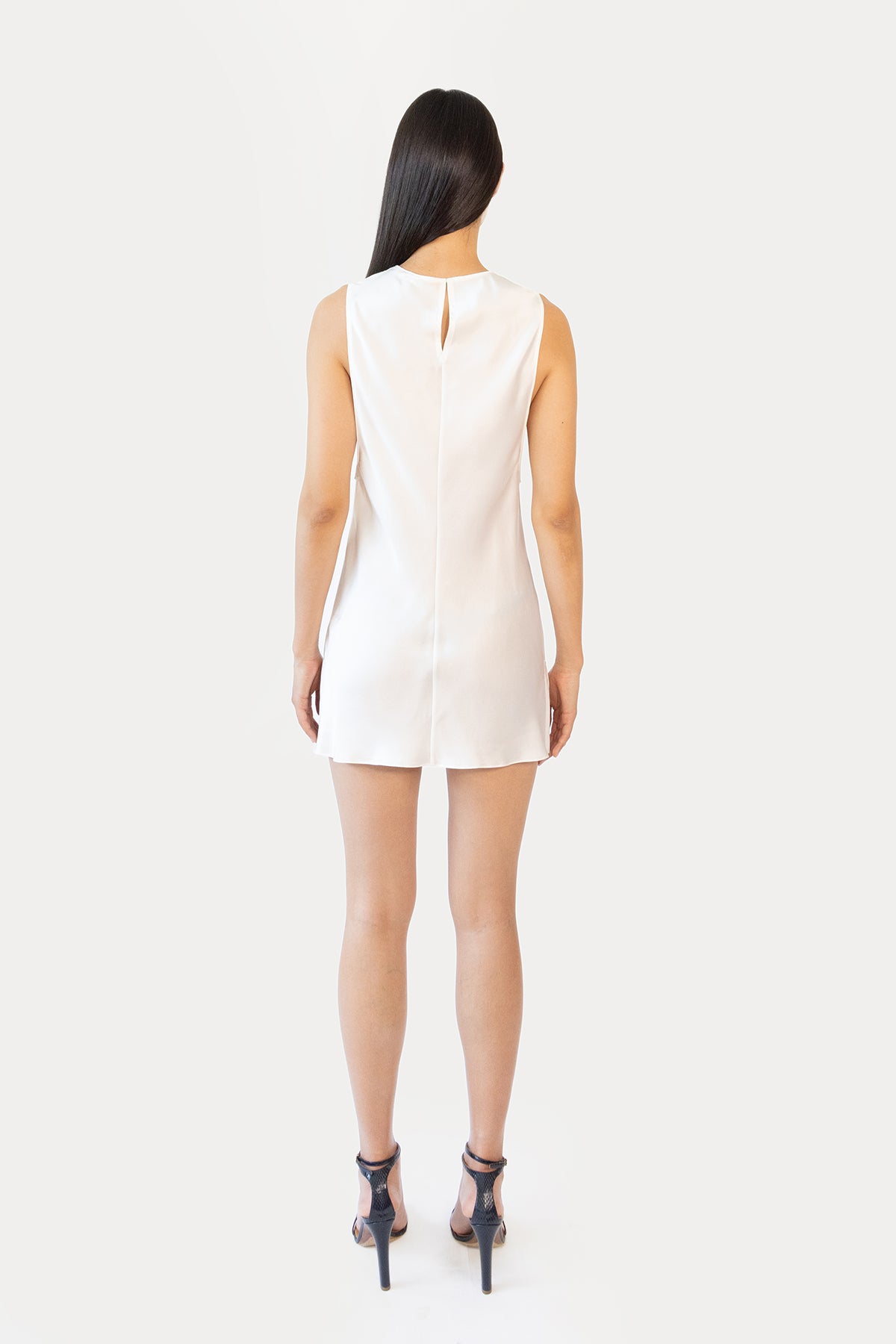 Mini Tank Dress in Silk Charmeuse