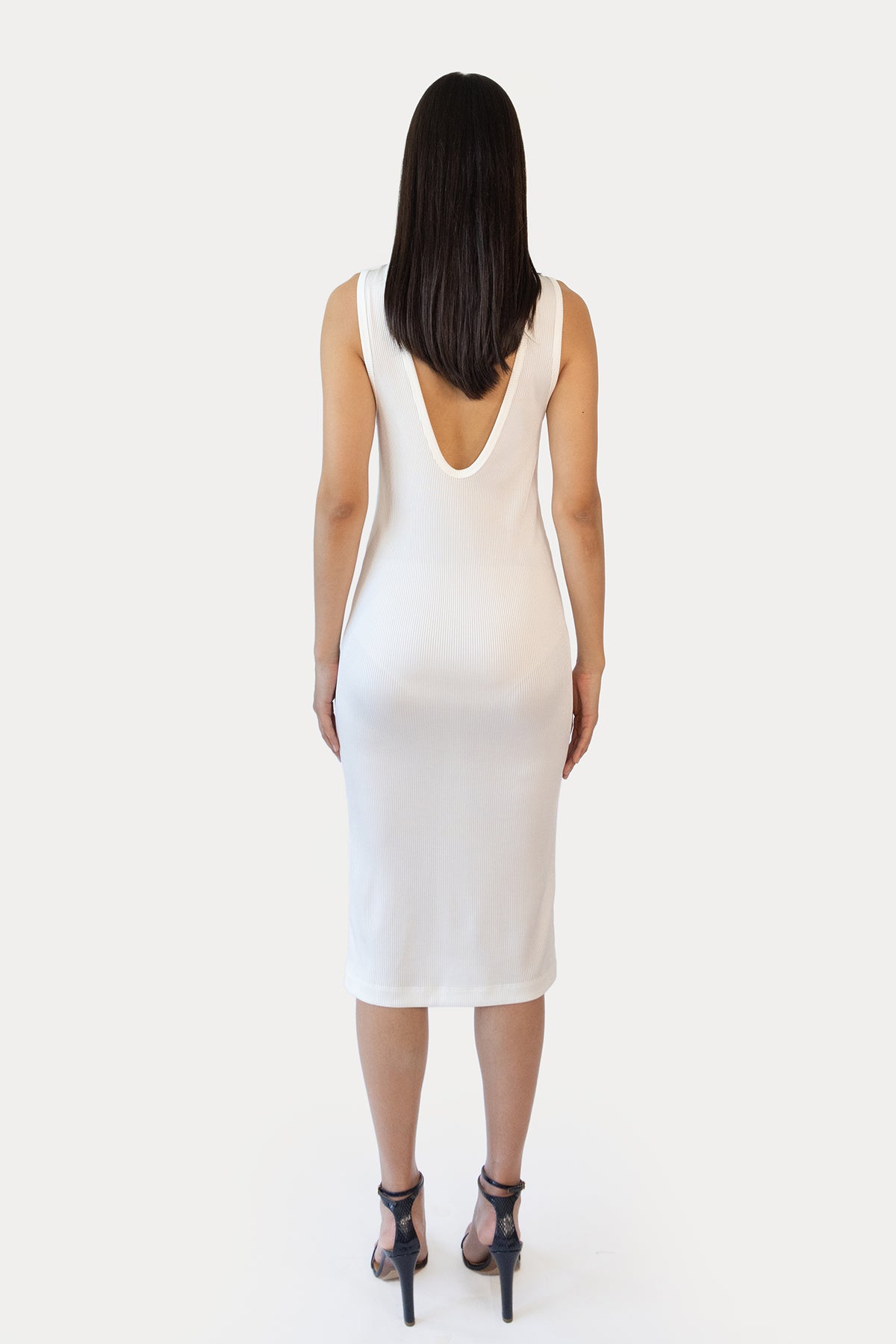 Open Back Dress in Liquid Rib – Occhii